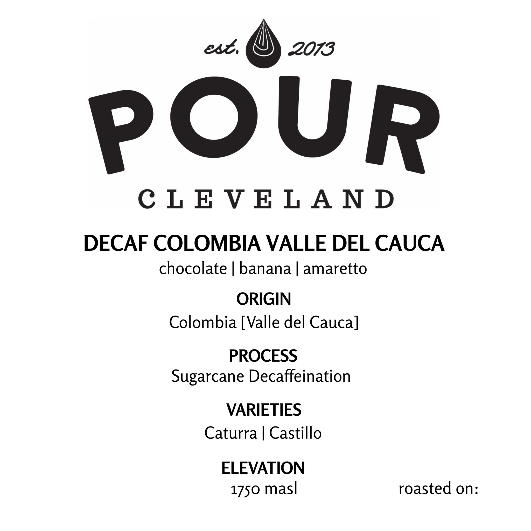 Decaf Colombia Valle del Cauca