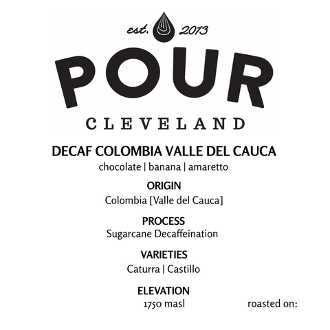 Decaf Colombia Valle del Cauca